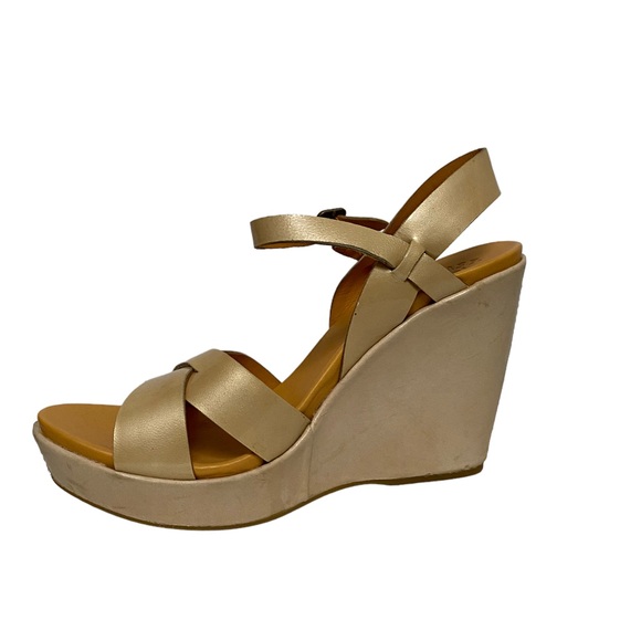 Kork-Ease Bette Leather Platform Wedge Sandal 8 - Picture 4 of 13